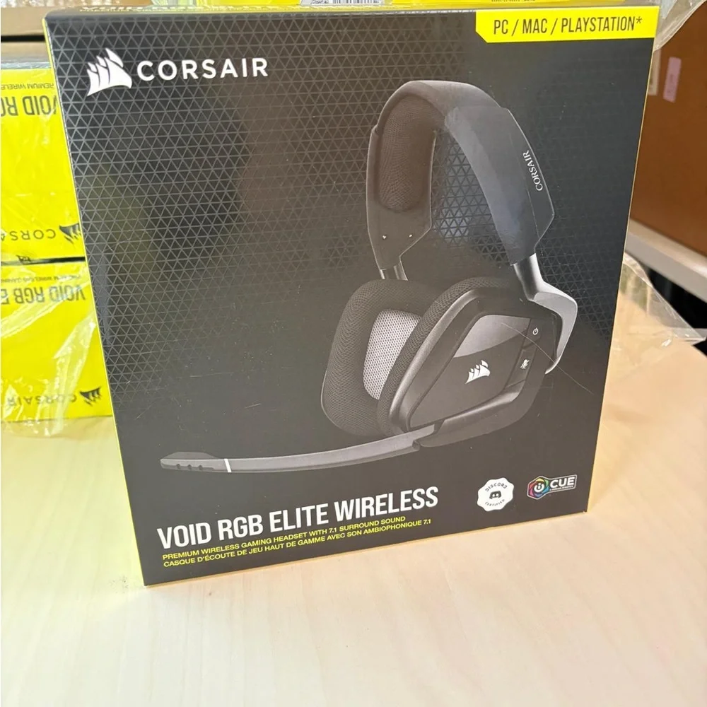 Corsair VOID RGB ELITE Wireless Gaming Headset Black PC Mac PS4 PS5